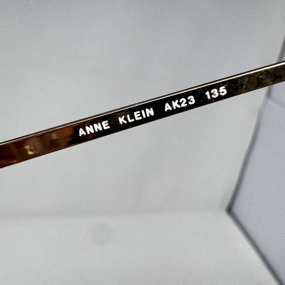 Vintage Anne Klein AK23 022 Gold Brown Eyeglass Frames 56-16-135 Made Japan - Picture 6 of 9